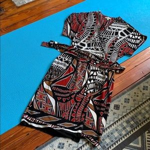 Silky patterned dress